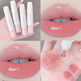 Long-lasting Nude Pink Jelly Lip Gloss - Hydrating High Shine Lip Tint for Flawless Korean Beauty Look - 01
